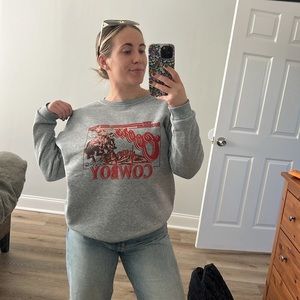 super trendy coors cowboy sweatshirt size L